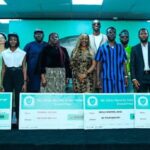 L-R: Associate Vice President, Payment Acquiring - Key Account Service OPay, Oladepo Lawal-Solarin; Chief Commercial Officer, OPay, Elizabeth Wang; grand prize winner OPay SecurityVoteChallenge, Adegoke Adewunmi; Head Partnerships OPay, Ikponmwosa Odiase, grand prize winner; Ezeonwuka Greatness; Isaac Olayiwola ‘Layi Wasabi’, grand prize winner, Charles Ihugba; Samuel Perry ‘Broda Shaggi’, Chukwuebuka Amuzie ‘Brainjotter’, and Enterprise Marketing Manager, OPay, Oluwaseun Imade, at the OPay SecurityVote Challenge grand finale in Lagos. Credit: OPay