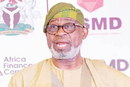 Nigeria’s Minister of Solid Minerals, Dele Alake, speaking at the Kenya Mining Investment Conference and Exhibition 2026.
